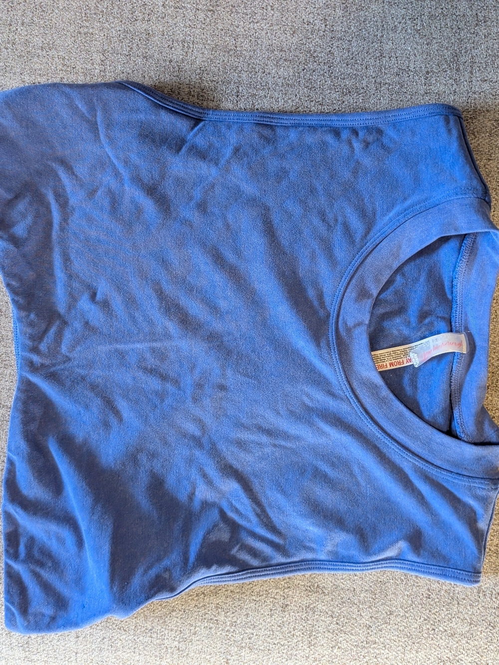 Free People Classic Blue Crop Tank